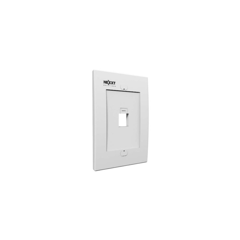 Placa de Pared Nexxt Solutions 1 Puerto para Conectores tipo Keystone Mdulo RJ45 Blanco [ AW161NXT01 ]