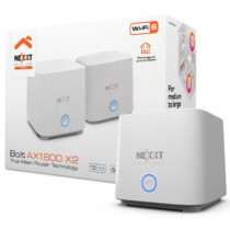 Router Nexxt Home Bolt AX1800 Tecnologa Mesh Conecta Hasta 250 Dispositivos Cobertura 344m2 2 Piezas [ NCM-X18002PK ]