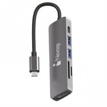 Hub Nextep USB-C 6 en 1 USB 3.0/HDMI/4K Lector SD-TF [ NE-446 ]