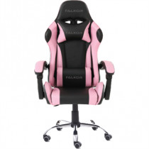 Silla Gamer Ergonmica Modelo Falkor Color Negro-Rosa [ NE-461RS ]