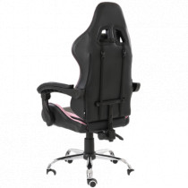 Silla Gamer Ergonmica Modelo Falkor Color Negro-Rosa [ NE-461RS ]