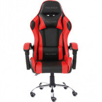 Silla Gamer Ergonmica Modelo Falkor Color Negro-Rojo [ NE-461R ]