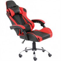 Silla Gamer Ergonmica Modelo Falkor Color Negro-Rojo [ NE-461R ]