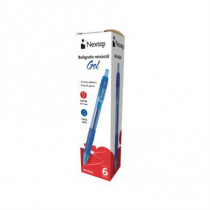 Boligrafo Nextep Gel Retractil Mediano 0.7mm Azul c/6 [ NE-062A ]