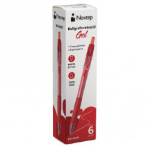 Boligrafo Nextep Gel Retractil Mediano 0.7mm Rojo c/6 [ NE-062R ]