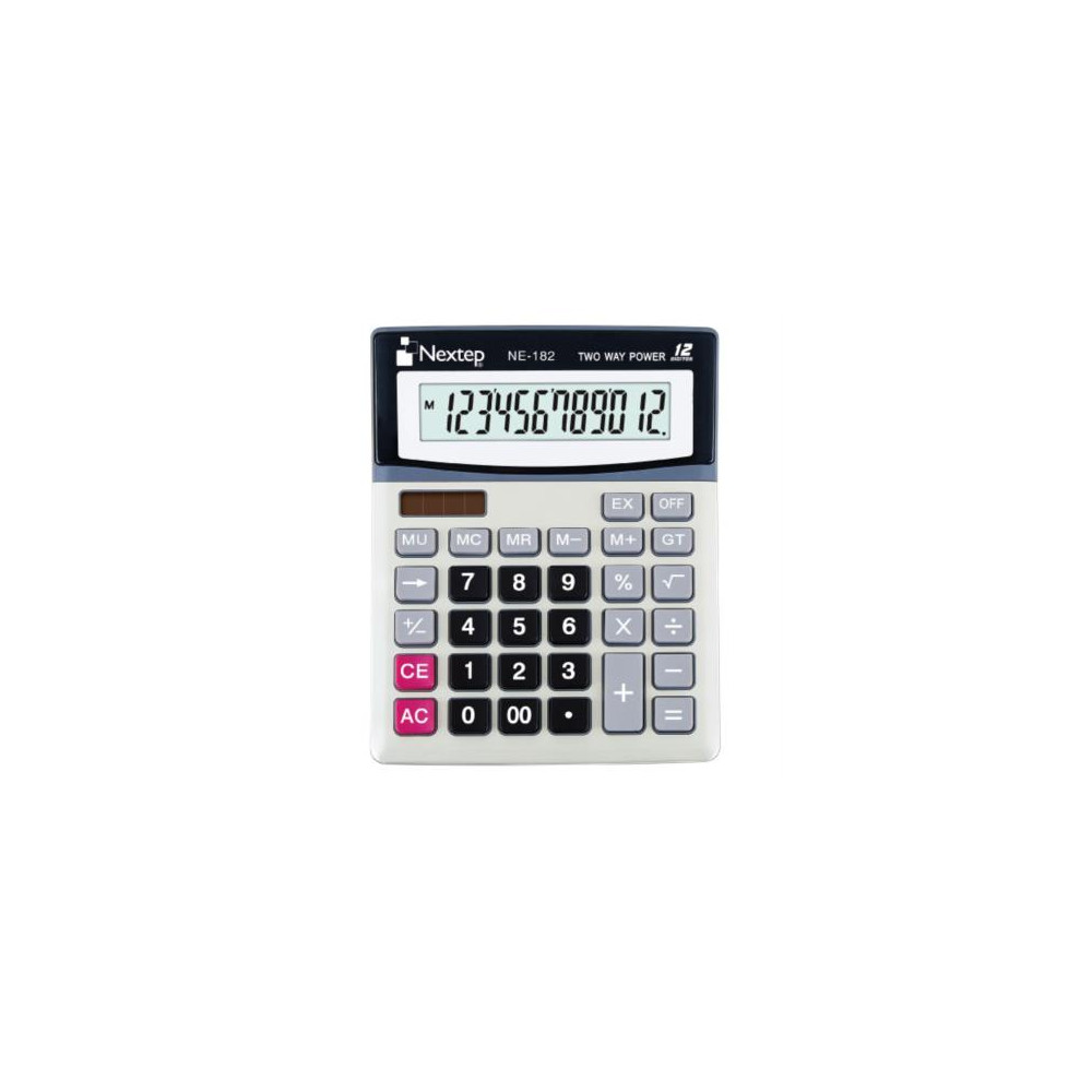 Calculadora Nextep 12 Dgitos Escritorio Bateria/Solar [ NE-182 ]