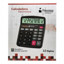 Calculadora Nextep 12 Dgitos Pantalla Grande Escritorio Batera/Solar [ NE-189 ]