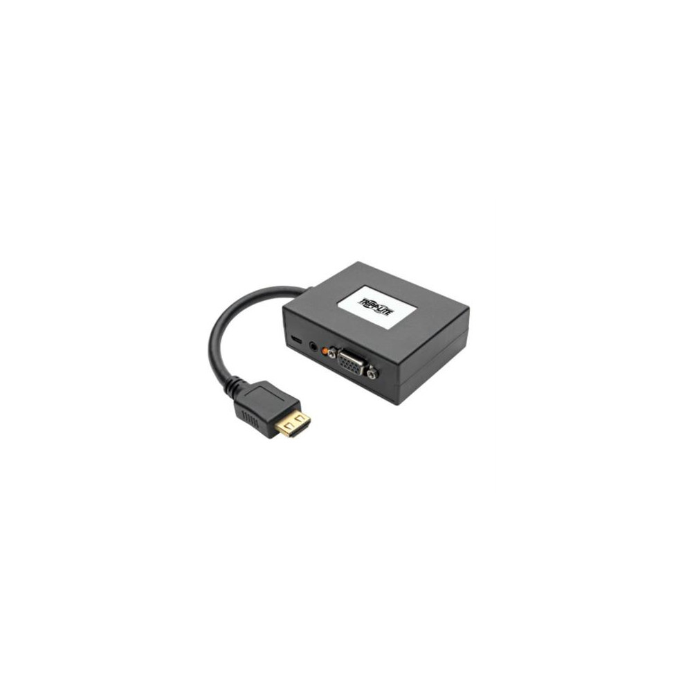 Adaptador Tripp Lite HDMI a VGA Audio 152m TAA Color Negro [ P131-06N-2VA-U ]