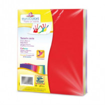 Papel Cortado Eurocolors Arcoiris Bright Carta 100H/Pqte [ EC0124 ]