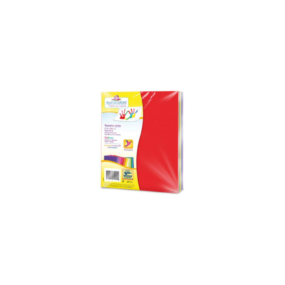 Papel Cortado Eurocolors Arcoiris Bright Carta 100H/Pqte [ EC0124 ]