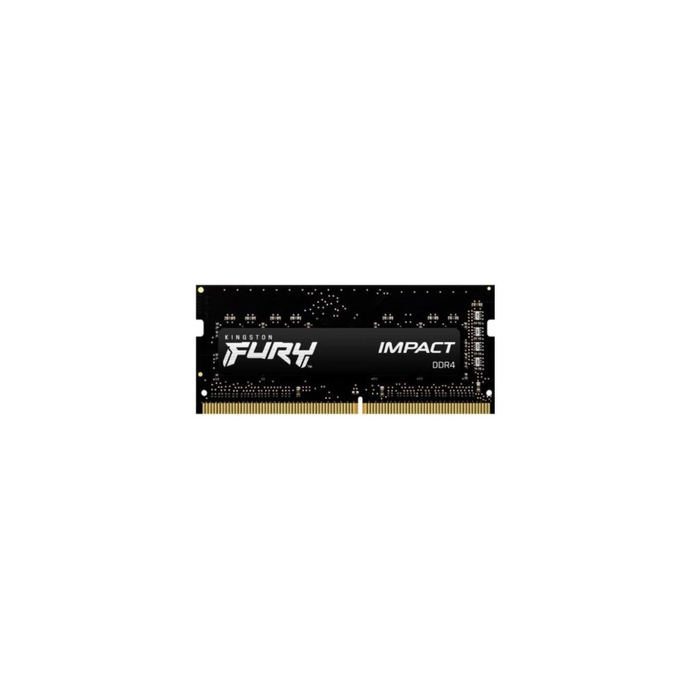 Memoria Ram Kingston FURY Impact 8GB 3200MHz DDR4 CL SODIMM Color Negro [ KF432S20IB8 ]